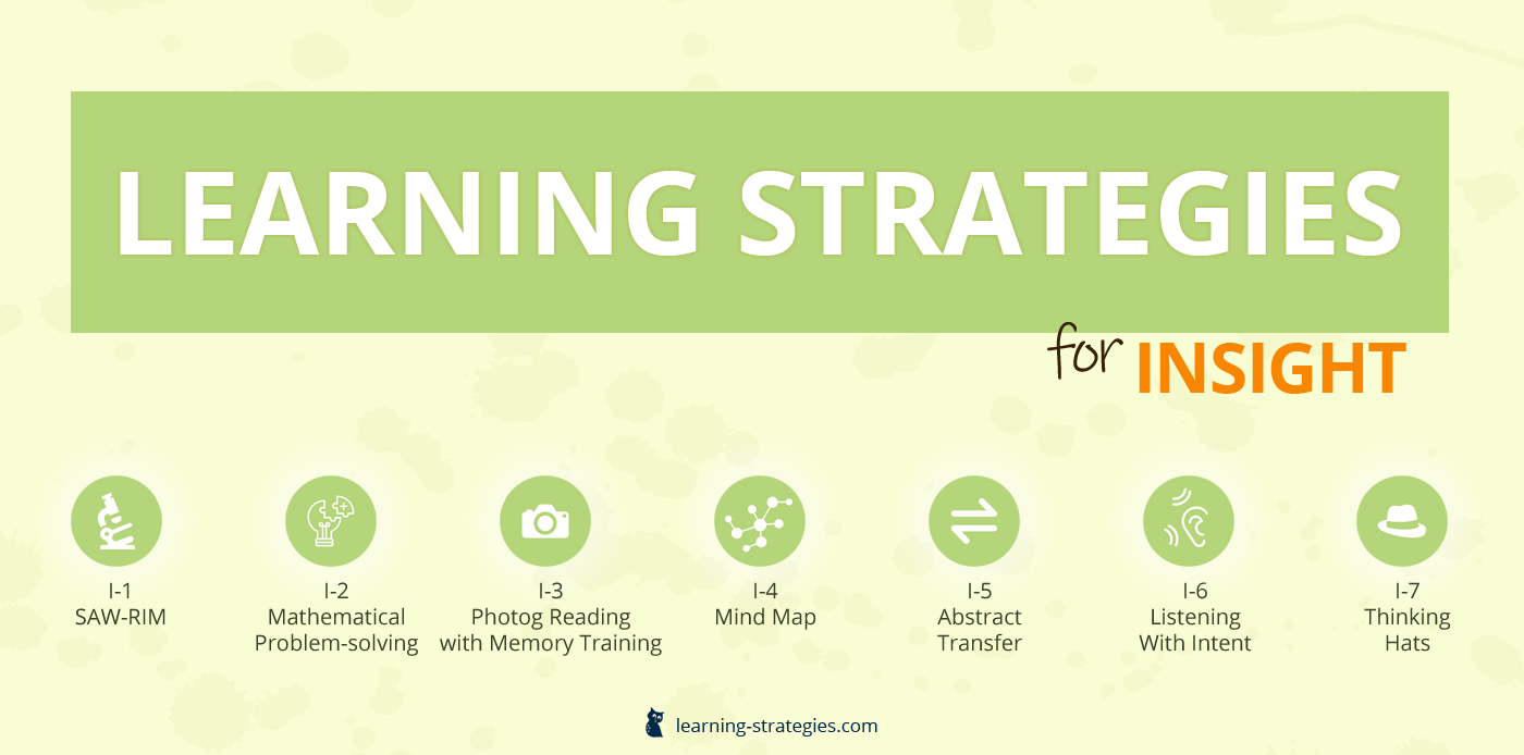 Learning Strategies for Insight